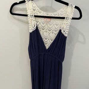 Crochet Back Maxi Dress